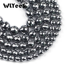 Faceted Disco Titanium hertzs Natural Stone ound  Loose Beads For Jewelry Making DIY Bracelet Necklace Accessories 15'' 6/8/10mm 2024 - buy cheap