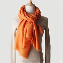 Women 100% Cashmere Scarf Ladies Diamond Pattern Autumn and Winter Large Shawl  Wrap  Luxury Brand Femme Pashmian Solid Color 2024 - buy cheap