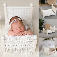 Newborn Photography Props Bed Vintage Mini Cotton Rope Weave Wooden Baby Posing Bed Infant Crib For Studio Photo Shoot Accessory 2024 - buy cheap