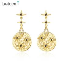 LOUTEEMI-pendientes colgantes con forma de instrumento Musical para mujer, aretes, estrellas brillantes, Circonia cúbica, zirconia, circonita, zirconita, zirconita, 2020 2024 - compra barato