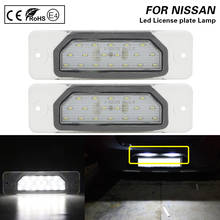 2 шт. светодиодный светильник номерного знака для Nissan CEFIRO A33 1999 ~ 2003 MAXIMA 2000 ~ 2006 Fuga 2009 ~ автомобильный светильник 2024 - купить недорого