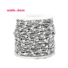5m/8m/10m/20m  Gold/Silver Tone Stainess Steel Chains For DIY Jewelry Necklace Bracelet Finding Making Gifts 5mm width Wholesale 2024 - buy cheap