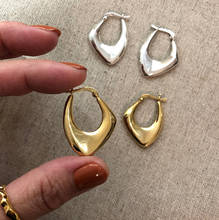 ONLY 1PC  Authentic 925 Sterling silver Ear-bone Glossy Nordic Geometric Hoop Huggie Earrings Piercing Female jEWELRY C-C637 2024 - buy cheap