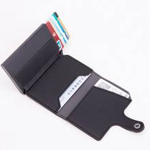 RFID Automatic Blocking Hasp Wallet Credit Card Holder Case Aluminum Alloy Anti-Degaussing Anti-Theft RFID Bank Credit Card Case 2024 - buy cheap