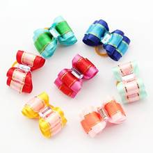 100PC/Lot Shiny Small Dog Bows Yorkshire Dog Hair Bows Rubber Bands Dog Grooming Accessories Pet Supplies 2024 - buy cheap
