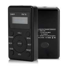 Dab/dab-receptor de rádio fm, portátil, com fone de ouvido, tela lcd, suporte para carro, transmissor, transmissão de rádio 2024 - compre barato