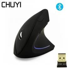 CHUYI Bluetooth Wireless Mouse Ergonomic Vertical Mause 1600 DPI Gaming Optical Portable Mice For Xiaomi Apple Phone PC Laptop 2022 - buy cheap