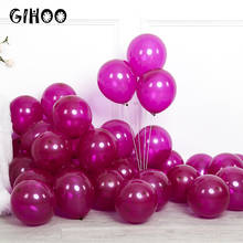 Globo de látex para decoración de fiesta, 10 pulgadas, color vino tinto, macaron, fiesta de cumpleaños, vino tinto, 30/50 unidades 2024 - compra barato