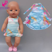 Vestido de encaje para muñeca de 17 pulgadas, ropa de ballet para muñeca recién nacida de 43cm, pantalones de 18 pulgadas 2024 - compra barato