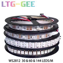 Светодиодная лента WS2812B WS2812, 5 В, индивидуально Адресуемая, умная, RGB, черно-белая, водонепроницаемая, IP30/65/67 2024 - купить недорого