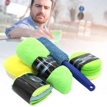 9Pcs Car Cleaning Kit Microfiber Car Wash Towel Super Absorbent Detailing Waxing Pads Tire Brush Cleaning Sponge 2024 - buy cheap