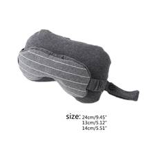 2 In 1 Travel U-Shaped Neck Pillow with Shade Eye Mask Office Massage Cushion M76F 2024 - buy cheap