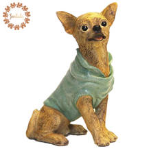 New Elegant Cute Chihuahua Dog Creative Personality Chihuahua Dog Resin Dog Ornaments Figurine Statue Artificial Best Gift 2024 - buy cheap