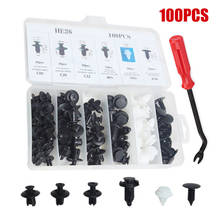 100pcs Car Retainer Clips Auto Body Plastic Push Pin Rivet Fasteners Trim Clip Mould Clips with Removal Tool Screwdriver 2024 - buy cheap