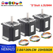 3pcs Free shipping  4-lead Nema23 Stepper Motor 23HS5628  165 Oz-in 56mm 2.8A 57 motor for ISO CNC Laser Grind Foam Plasma Cut 2024 - buy cheap