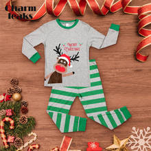 Charmleaks conjunto de pijama infantil para natal, pijama manga comprida, roupa de dormir amigável à pele para crianças anos 2 a 7 2024 - compre barato