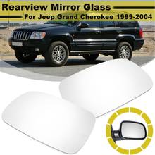 1 пара левое и правое Автомобильное зеркало заднего вида, стеклянная линза + Подогреваемая линза для Jeep Grand Cherokee 1999 2000 2001 2002 2003 2004 2024 - купить недорого