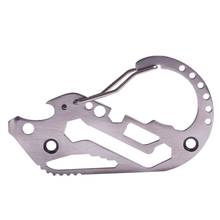 Portable Pocket Wrench Stainless Steel Bottle Opener Keychain Key Clip Pocket Tools Carabiner Outdoor 2024 - buy cheap