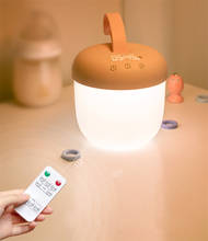 LED Night Light Touch Sensor USB Rechargeable Dimming Light Clock For Mom Children Baby Kids Bedside Bedroom Lamp 2024 - buy cheap