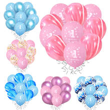 1st Birthday Party Confetti Balloon Baby Shower Baloon 1 Year First Birthday Boy Party Ballon First Birthday Girl Decor 2024 - buy cheap