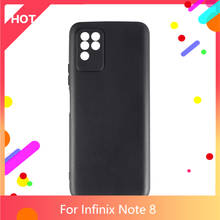 Funda trasera de silicona TPU para Infinix Note 8, carcasa fina a prueba de golpes, mate 2024 - compra barato