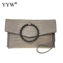 Crocodile Grain Pu Leather Envelope Handbag Cute Clutch Women Vintage Purse Wallets Female Ladies Hand Bags Womens Fashion Purse 2024 - buy cheap