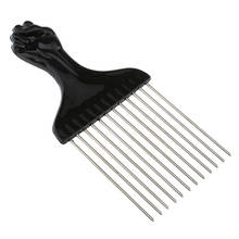 Stainless Steel Salon Afro Hair Styling Pick Smooth Hairdressing Lift Comb Brush 2024 - buy cheap