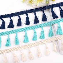 10Yards/Lot DIY Lace Tassel Fringe Polyester Cotton Lace Trim Ribbon Latin Dress Stage Garment Curtain Sofa Sewing Decorative 2024 - buy cheap