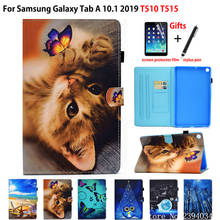 SM-T515 чехол для планшета Samsung Galaxy Tab A 10,1 2019 T510 T515 SM-T510 чехол с милым принтом защитный чехол + подарок 2024 - купить недорого
