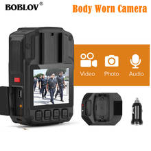 Камера BOBLOV HD 1080P Ambarella, носимая 2.0 LCD HDMI полицейская мини-камера, видеорегистратор, мини-камера для тела, DVR bodycam 2024 - купить недорого