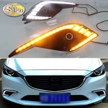 Dynamic Yellow Turn Signal Waterproof Car DRL 12V LED Daytime Running Light Fog Lamp Decoration For Mazda 6 2017 2018 Atenza 2024 - buy cheap