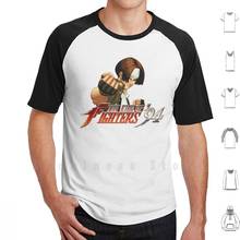 Camiseta con estampado del rey de los luchadores 94, 100% de algodón, videojuegos geniales, imagen de píxel, Sprites Retro 2024 - compra barato