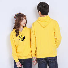 Fashion New Women Men's Hoodies Autumn Casual Heart Cat Print Matching Couple Sweatshirts Ladies Hoodies Cotton Lover Top Coat 2024 - buy cheap