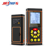 Jrtmfg medidor de distância a laser digital instrumento de medição eletrônico laser régua nível alimentado por bateria bolha laser rangefinder 2024 - compre barato