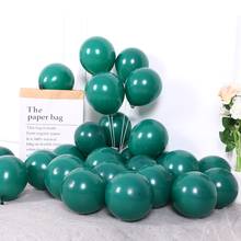 Balões de látex perolados, 30 peças de 10 polegadas verde esmeralda verde escuro para decoração de casamento aniversário selva festa globos 2024 - compre barato