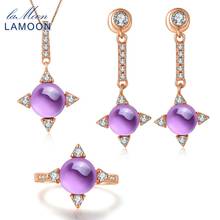 Lamoon cross star 2.2ct natrual ametista 925 sterling-silver-jóias conjunto s925 para mulher V009-1 2024 - compre barato