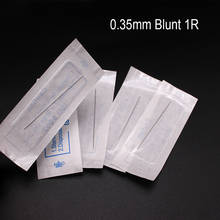 Disposable 0.35mm 1R Blunt needles Professional Needles For Permanent Makeup Machine Fog Eyebrow Shading 2024 - buy cheap