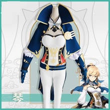 Anime Genshin Impact JEAN Qin Game Suit Battle Gorgeous Uniform Cosplay Costume Party Halloween Women Free Shipping 2021 New. 2024 - buy cheap