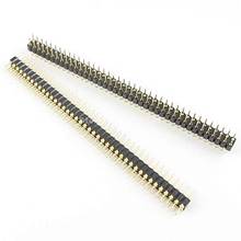 50pcs/lot 2.54mm Round Pin Header male double Row 40 Pin 2.54mm Round Pin Connector 2x40 Round Needle 2024 - buy cheap