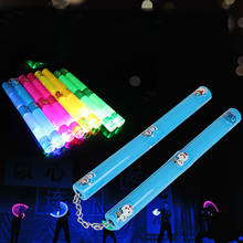 Для китайского кунг-фу Nunchaku Креативный дизайн с подсветкой Детская игрушка складные палочки Лидер продаж мальчик девочка сценические шоу подарок на праздник 2024 - купить недорого