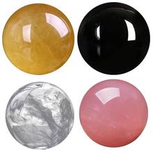 Mini bola de cristal bonito de 3 cm, esfera mágica natural rara que cura, decoração artesanal de cristal de quartzo 2024 - compre barato