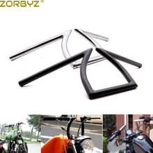 Zorbyz 1 "25mm motocicleta de metal preto/cromado, barras z de arrasto, guidão para harley chopper bobber personalizado 2024 - compre barato