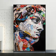 David Graffiti Art Canvas Painting Colorful of David sculpture Poster and Print Wall Art for Living Room Home Decoration Cuadros 2024 - купить недорого