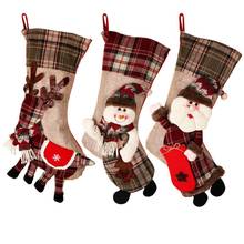 Новогодние украшения для носков, подвесные маленькие ботинки для детей, новогодний мешок для конфет, подарок, украшение для камина, дерева 2024 - купить недорого