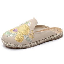 Hot fashion 2020  women's shoes embroidery national style cloth shoes hand made sandals 2024 - buy cheap