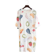 New Summer 100% Cotton Nightdress Women Nightgowns Japanese sweet O-Neck Casual fresh Short Sleeve Indoor Sleepdress Women 2024 - buy cheap