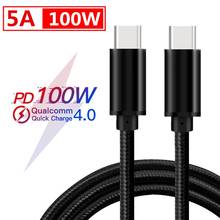 PD 100W Cable USB 3.1 Gen2 10Gbps Thunderbolt 3 Cable QC 4.0 Type C USB C PPS E-MARK Power Delivery cable for MacBook Pro Xiaomi 2024 - buy cheap