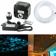 Remote controlled DMX512 RGBW 50W Twinkle Wheel LED Fiber Optic Engine+835pcs 5M mixed size plastic cable Star ceiling DIY KIT 2024 - buy cheap