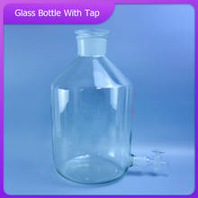 Botella de cristal con tapón para servir, aspirador de vino o agua con tapón de vidrio molido y llave de paso, 2500ml, 1 unidad/lote 2024 - compra barato