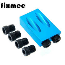 fixmee Mini Woodworking Pocket Hole Jig Kit 6/8/10mm 15 Degree Angle Adapter Drill Guide Woodworking Adapter DIY Carpentry Tools 2024 - buy cheap
